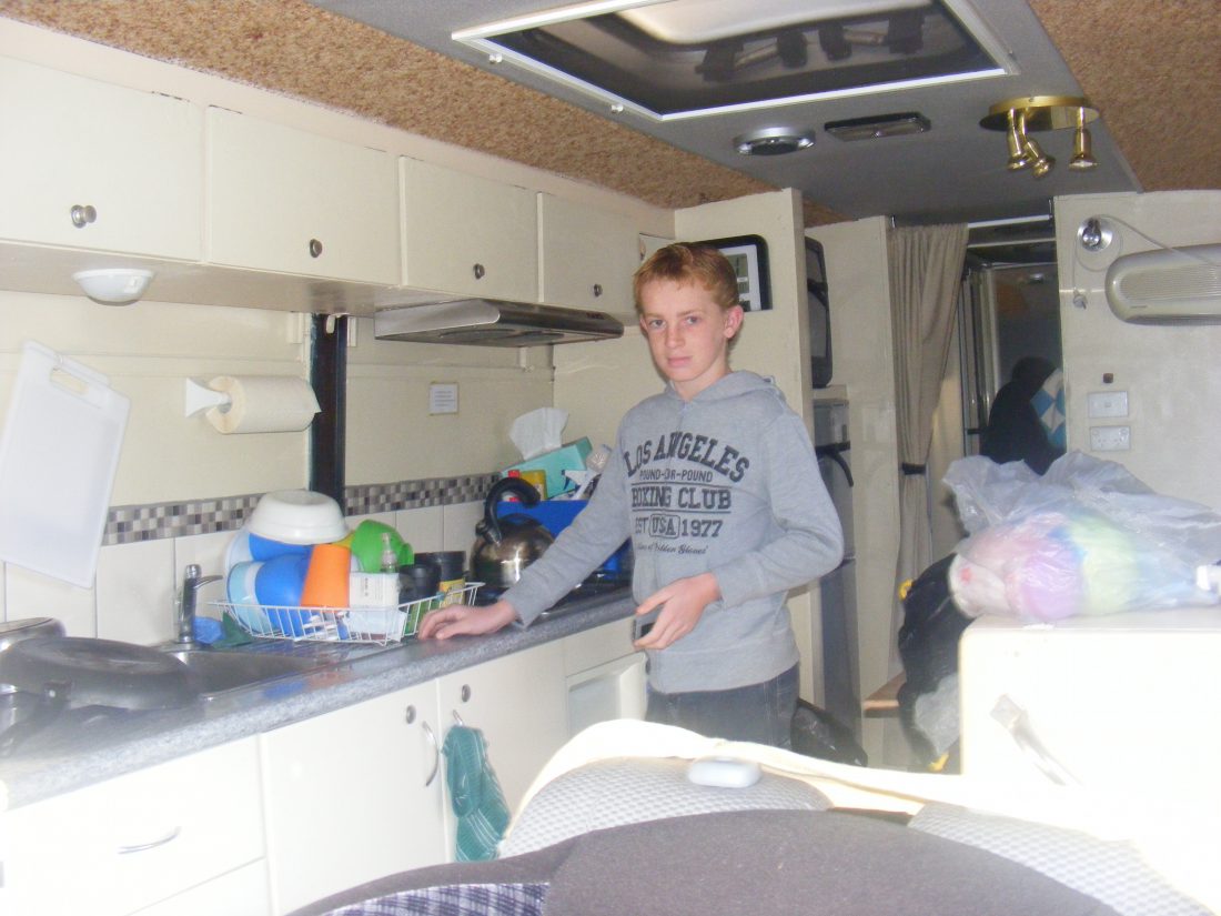 Inside our motorhome