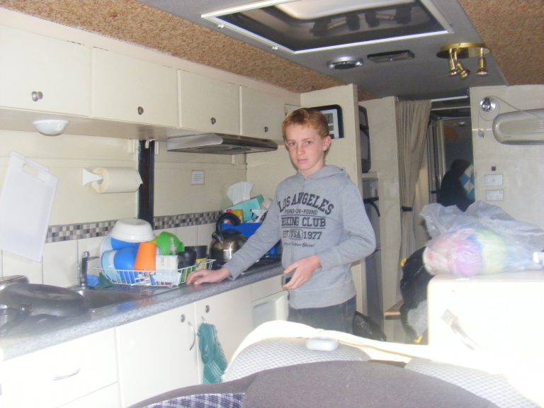 Inside our motorhome