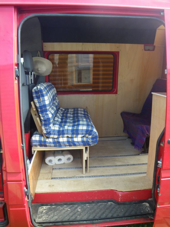 Rear sofa-bed