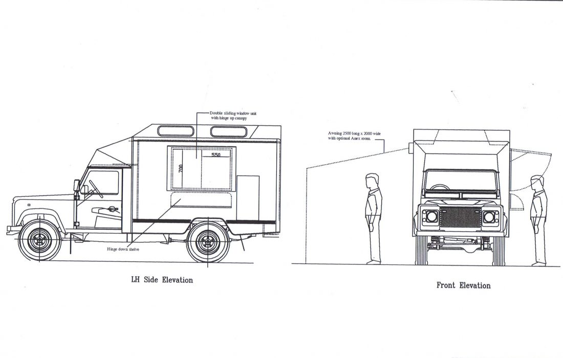 Land Rover Catering Plans/Layout