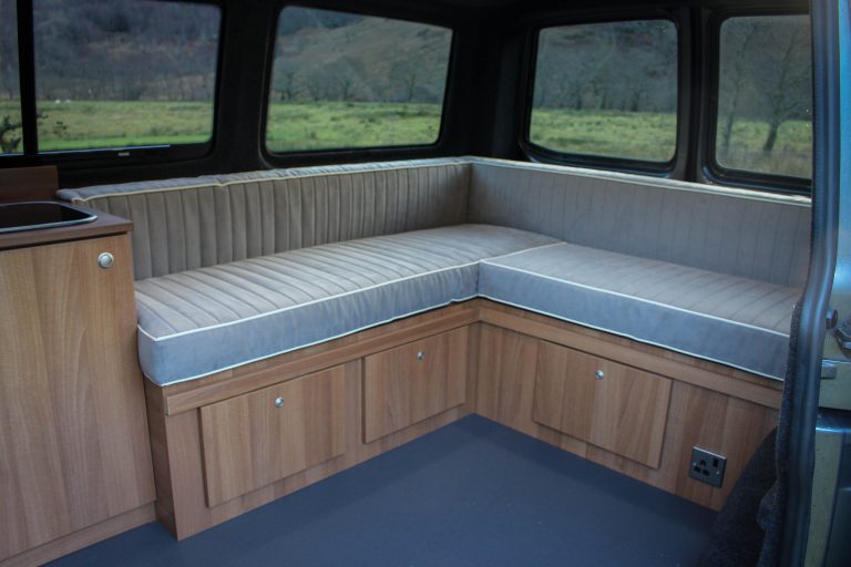 Camper van conversion example layouts